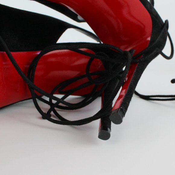NEW Christian Louboutin Suede Peep-Toe Pumps - Picture 14 of 16